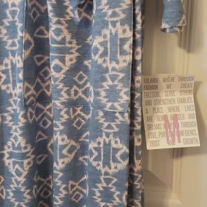LulaRoe NWT Sarah Cardigan Blue Pinkish Size M